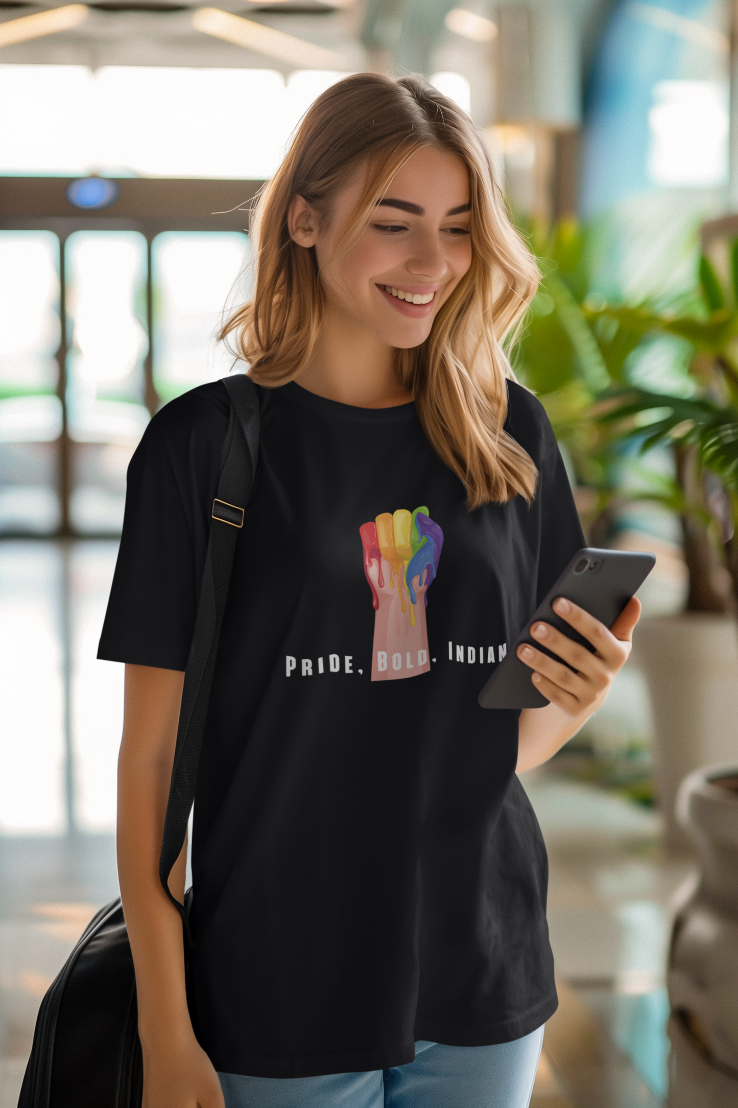 Pride, Bold, Indian LGBTQ+ Oversized T-Shirt - Unisex