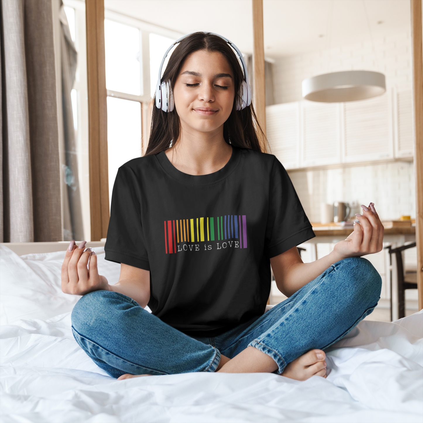 Love is Love Barcode LGBTQ+ Oversized T-Shirt - Unisex