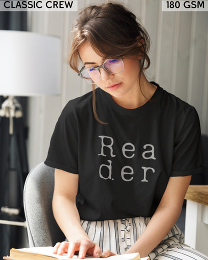 Reader Big (English) Text T-Shirt - Unisex