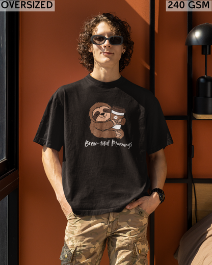 Brew-tiful Mornings Oversized T-Shirt - Unisex