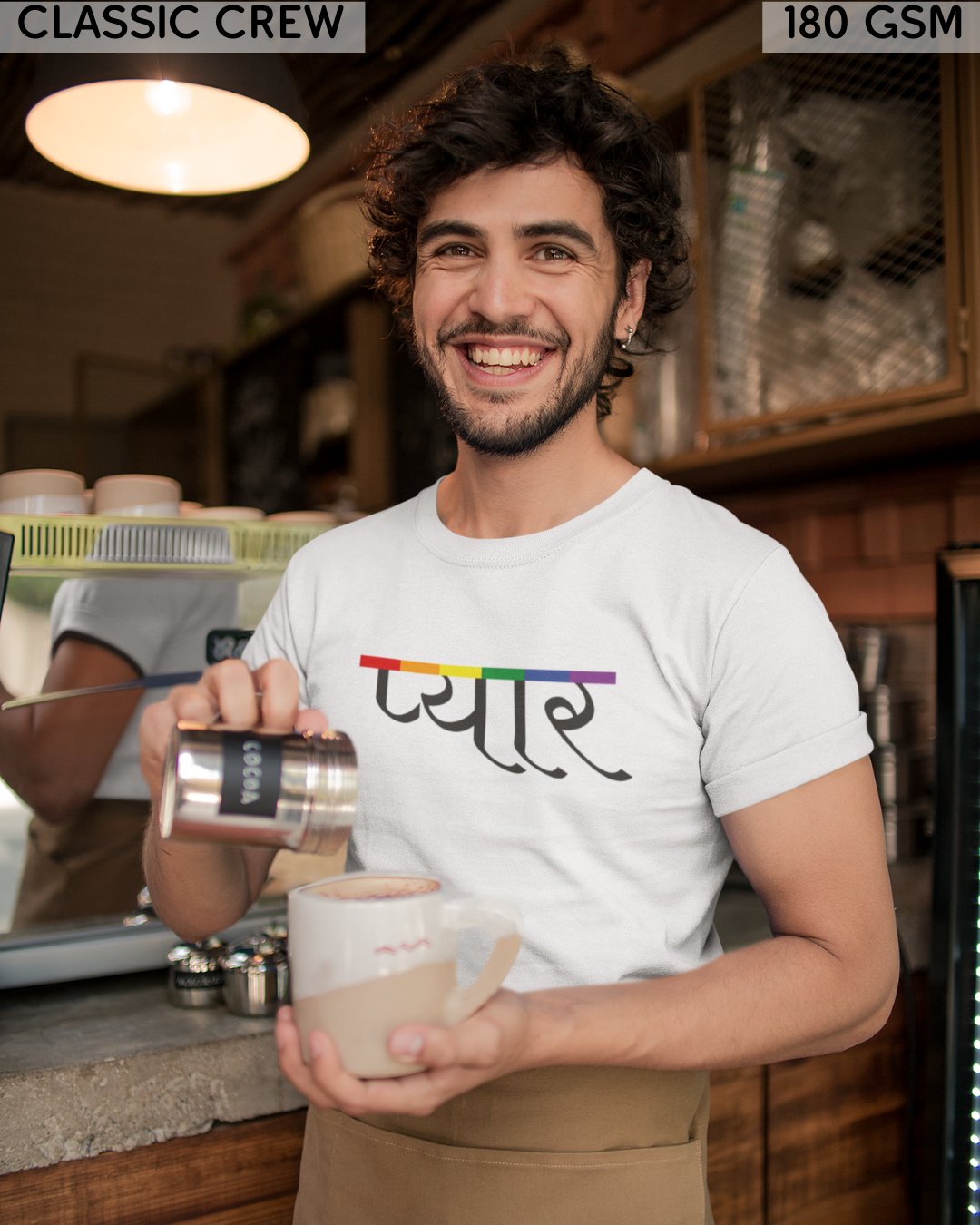 Love (Hindi) Text LGBTQ+ T-Shirt - Unisex