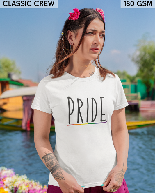 Pride (English) Text LGBTQ+ T-Shirt - Unisex