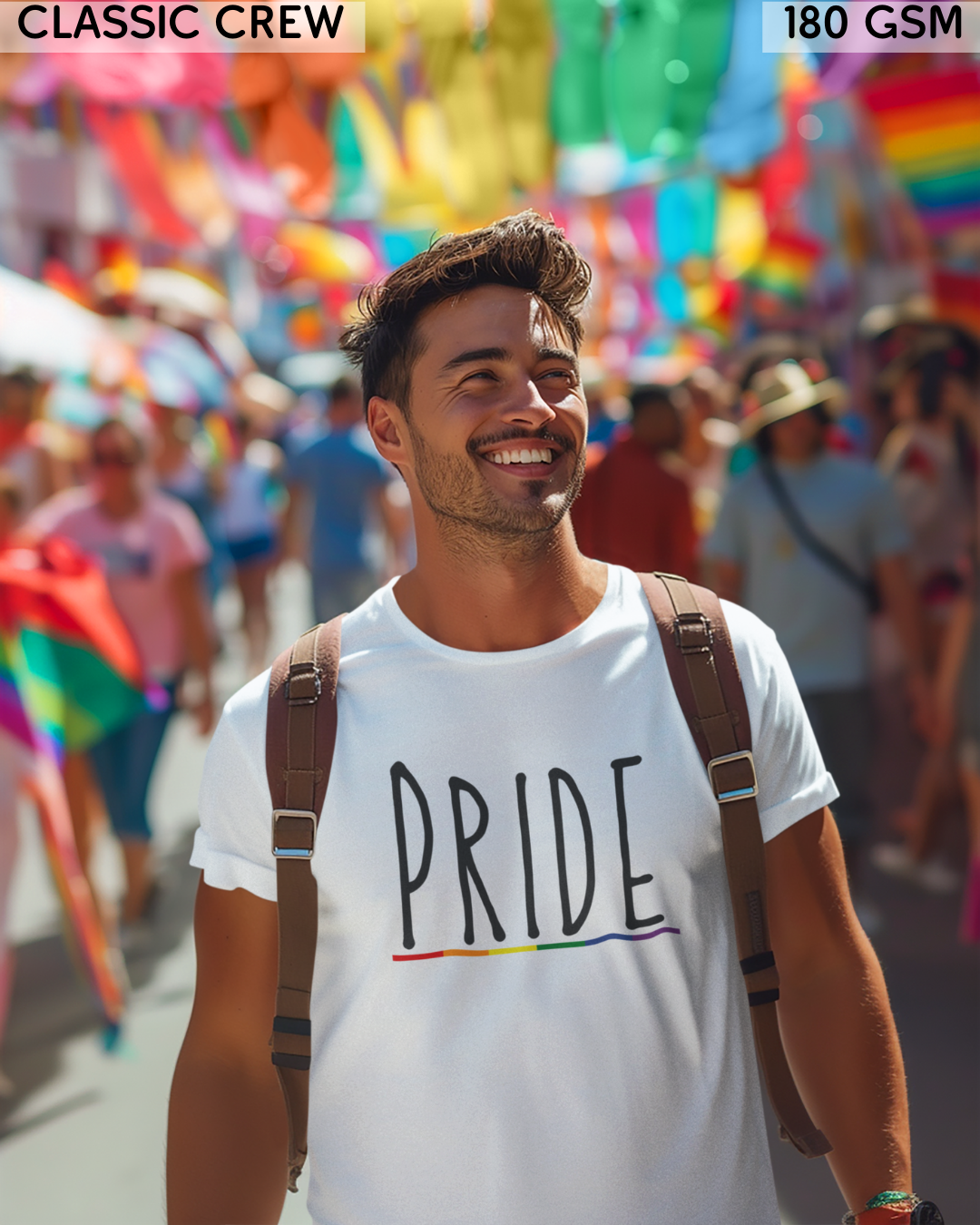 Pride (English) Text LGBTQ+ T-Shirt - Unisex