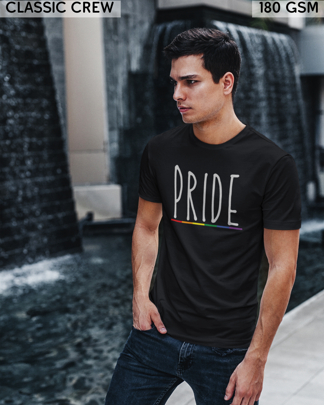 Pride (English) Text LGBTQ+ T-Shirt - Unisex
