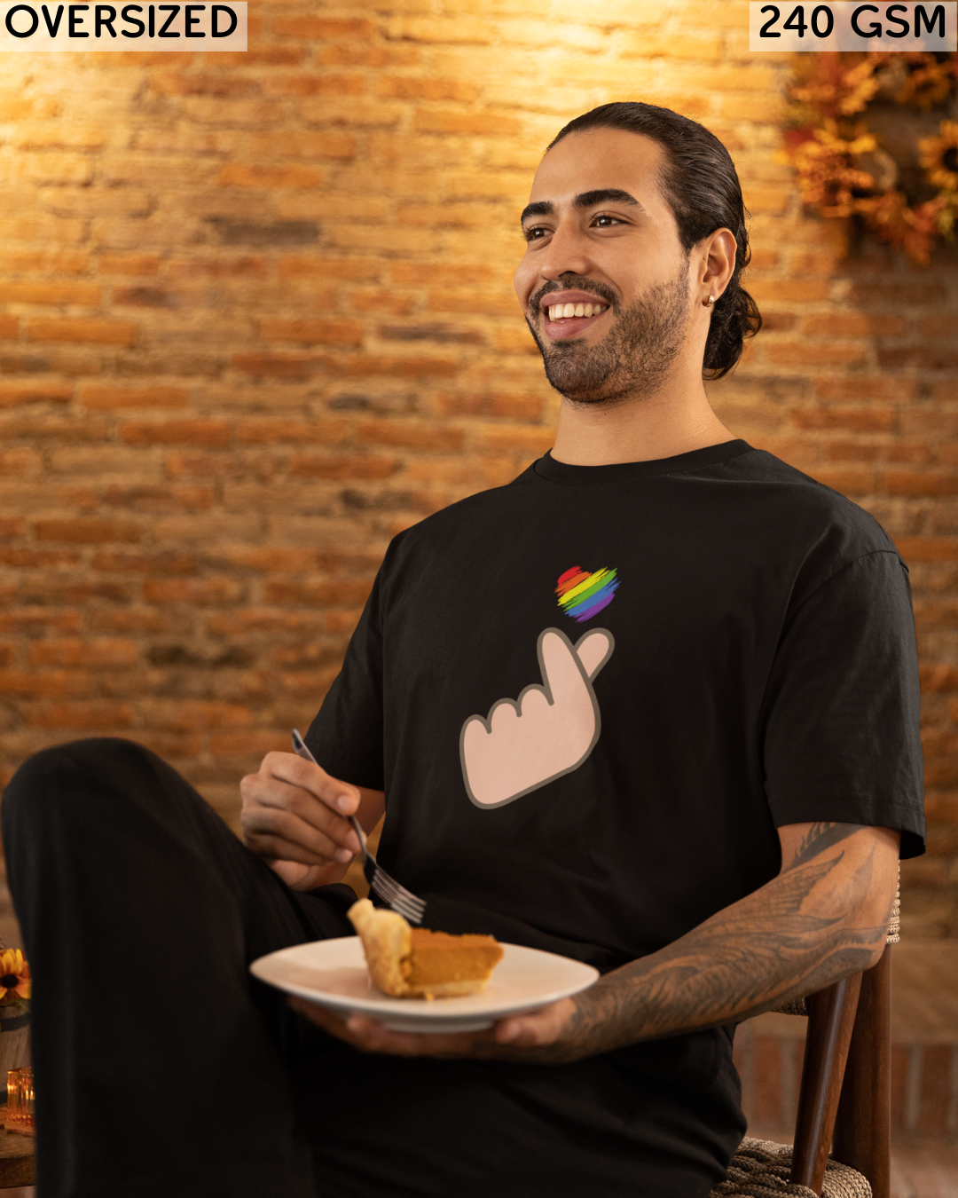 Korean Heart LGBTQ+ Oversized T-Shirt - Unisex