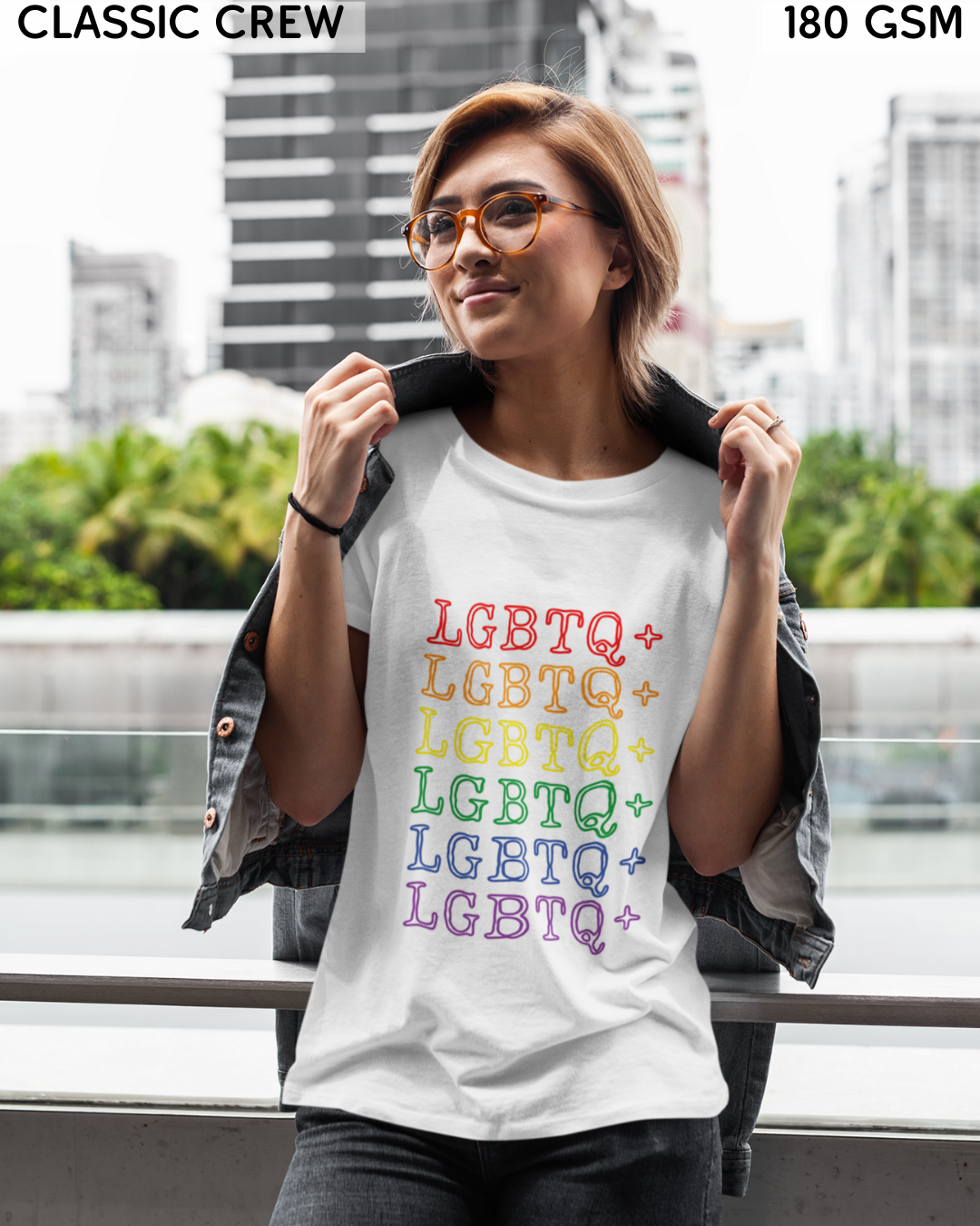 LGBTQ+ Rainbow Text T-Shirt - Unisex
