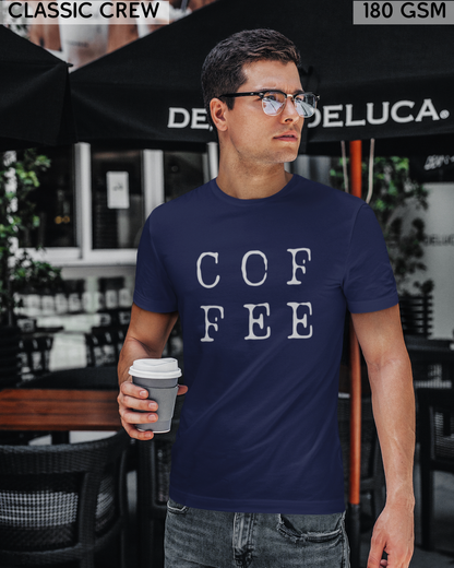 Coffee Large (English) Text T-Shirt - Unisex