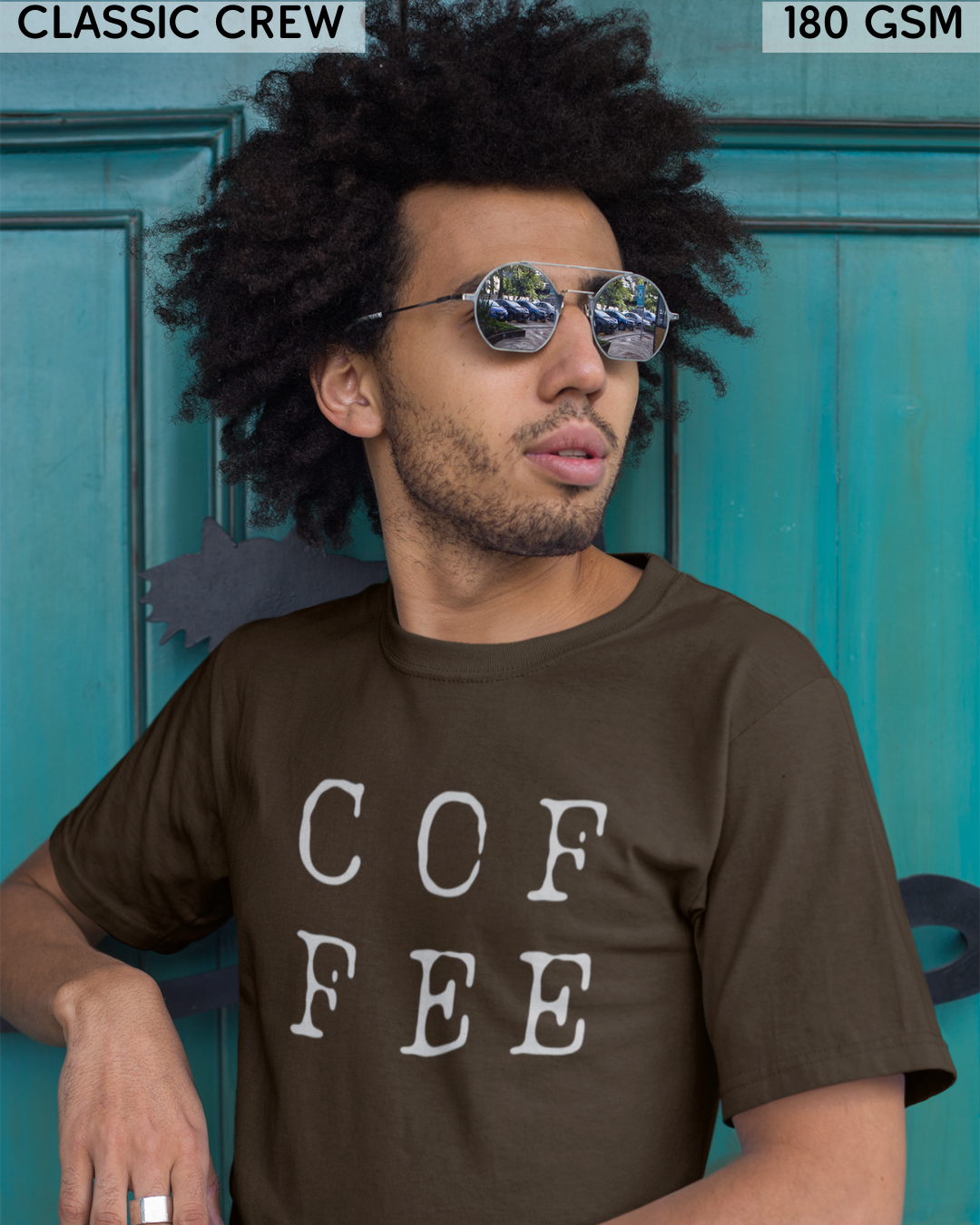 Coffee Large (English) Text T-Shirt - Unisex