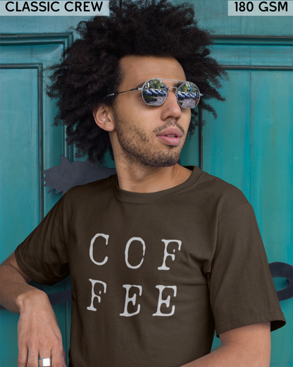 Coffee Large (English) Text T-Shirt - Unisex