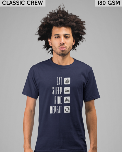 Eat Sleep Ride Repeat - Biker's T-Shirt - Unisex