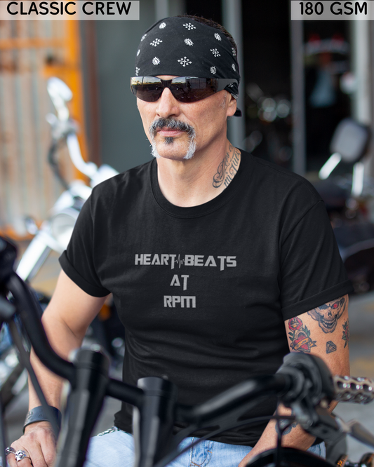 Heart Beat's At RPM - Biker's T-Shirt - Unisex