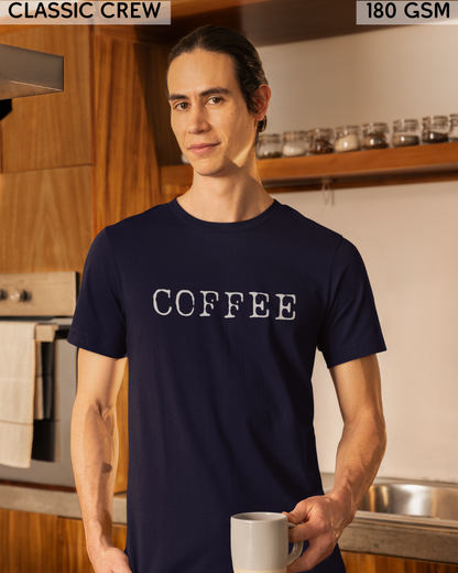 Coffee Small (English) Text T-Shirt - Unisex