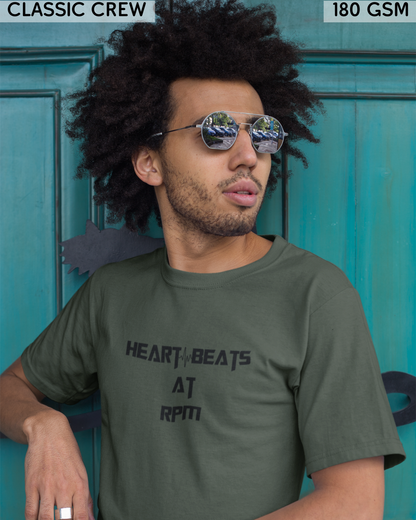 Heart Beat's At RPM - Biker's T-Shirt - Unisex