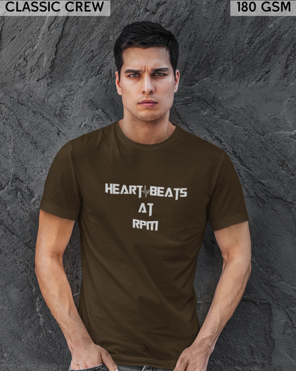 Heart Beat's At RPM - Biker's T-Shirt - Unisex