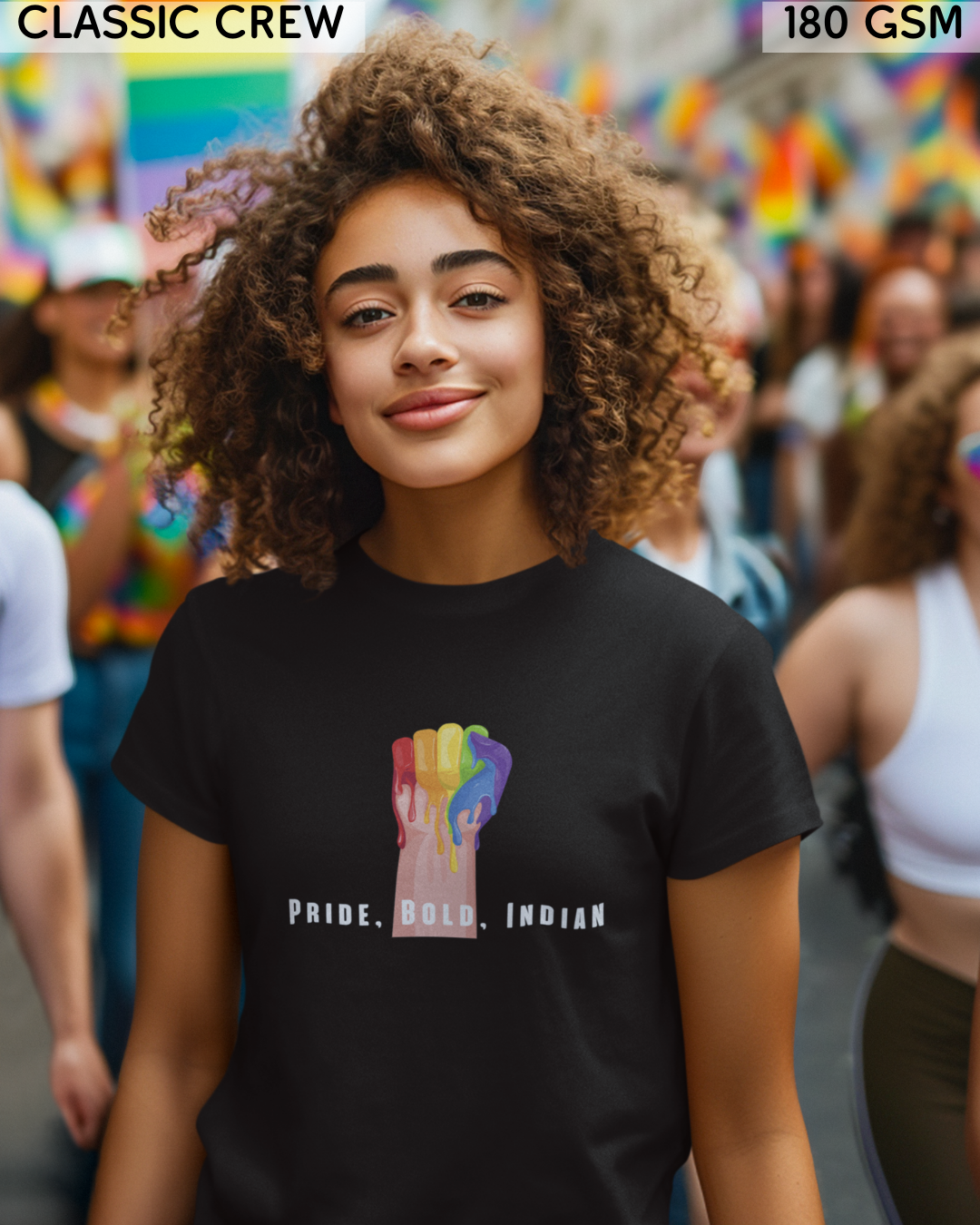 Pride, Bold, Indian LGBTQ+ T-Shirt - Unisex