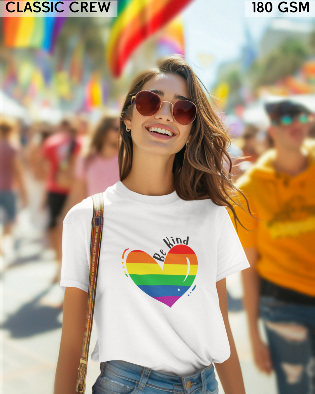 Be Kind Rainbow Heart LGBTQ+ T-Shirt - Unisex