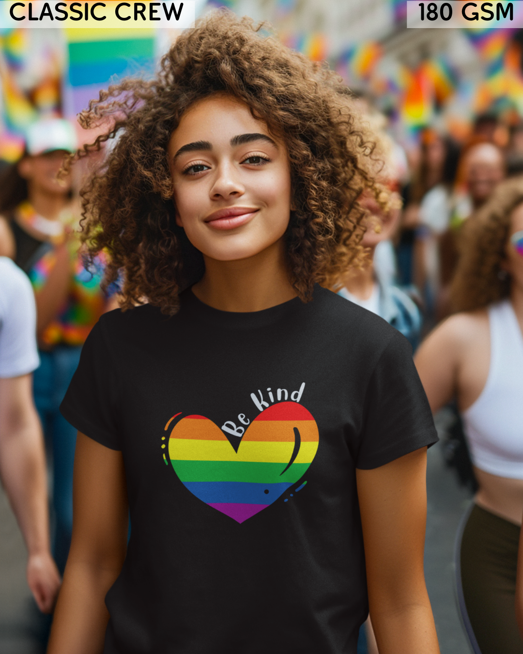 Be Kind Rainbow Heart LGBTQ+ T-Shirt - Unisex