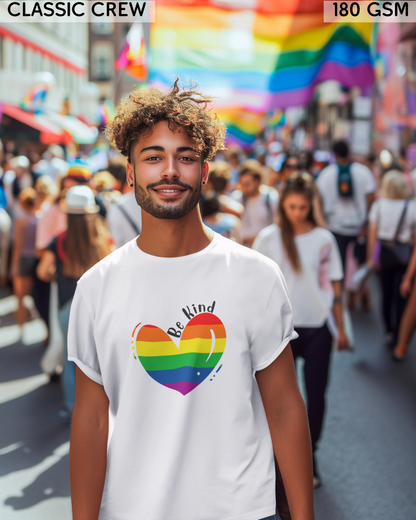 Be Kind Rainbow Heart LGBTQ+ T-Shirt - Unisex