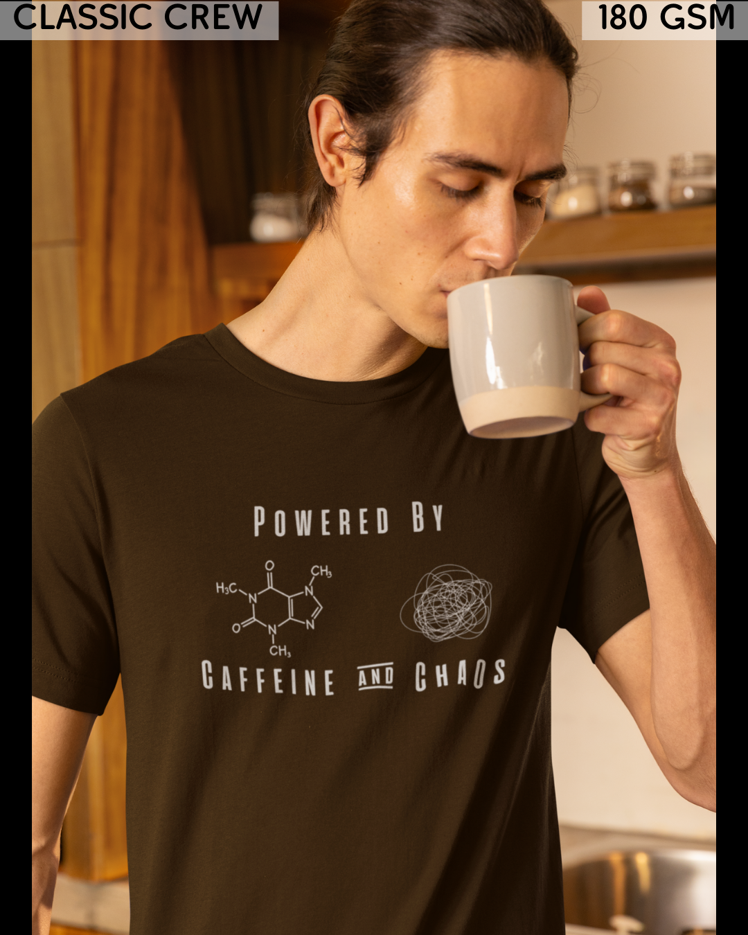 Powered By Caffeine & Chaos T-Shirt - Unisex