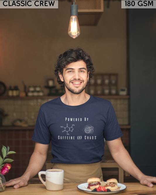 Powered By Caffeine & Chaos T-Shirt - Unisex