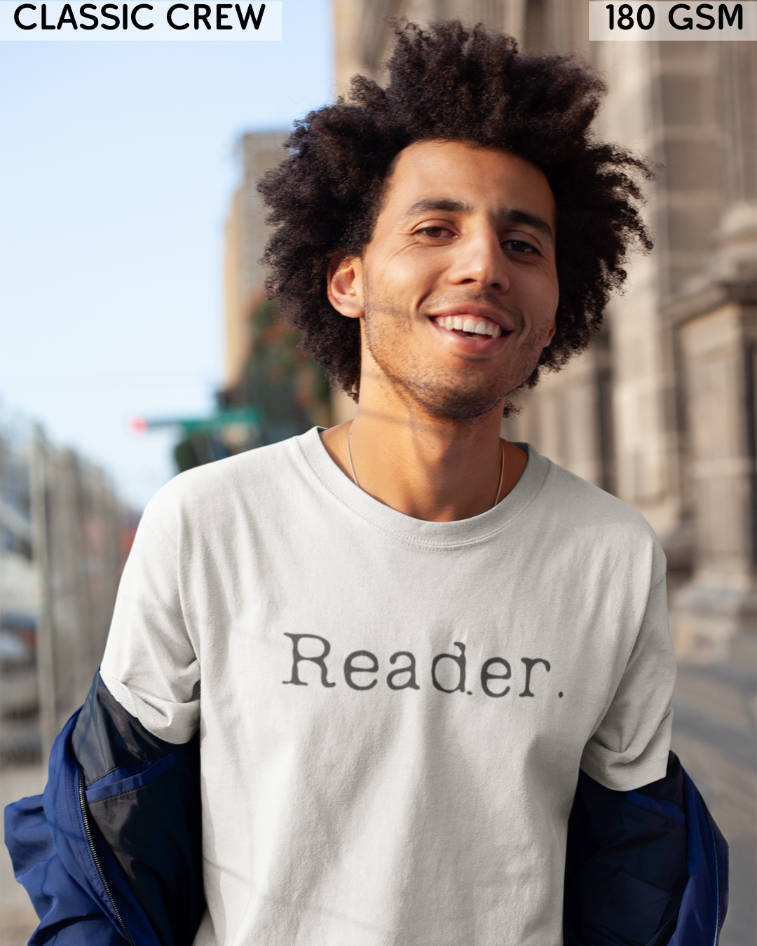 Reader Small (English) Text T-Shirt - Unisex