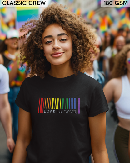 Love is Love Barcode LGBTQ+ T-Shirt - Unisex