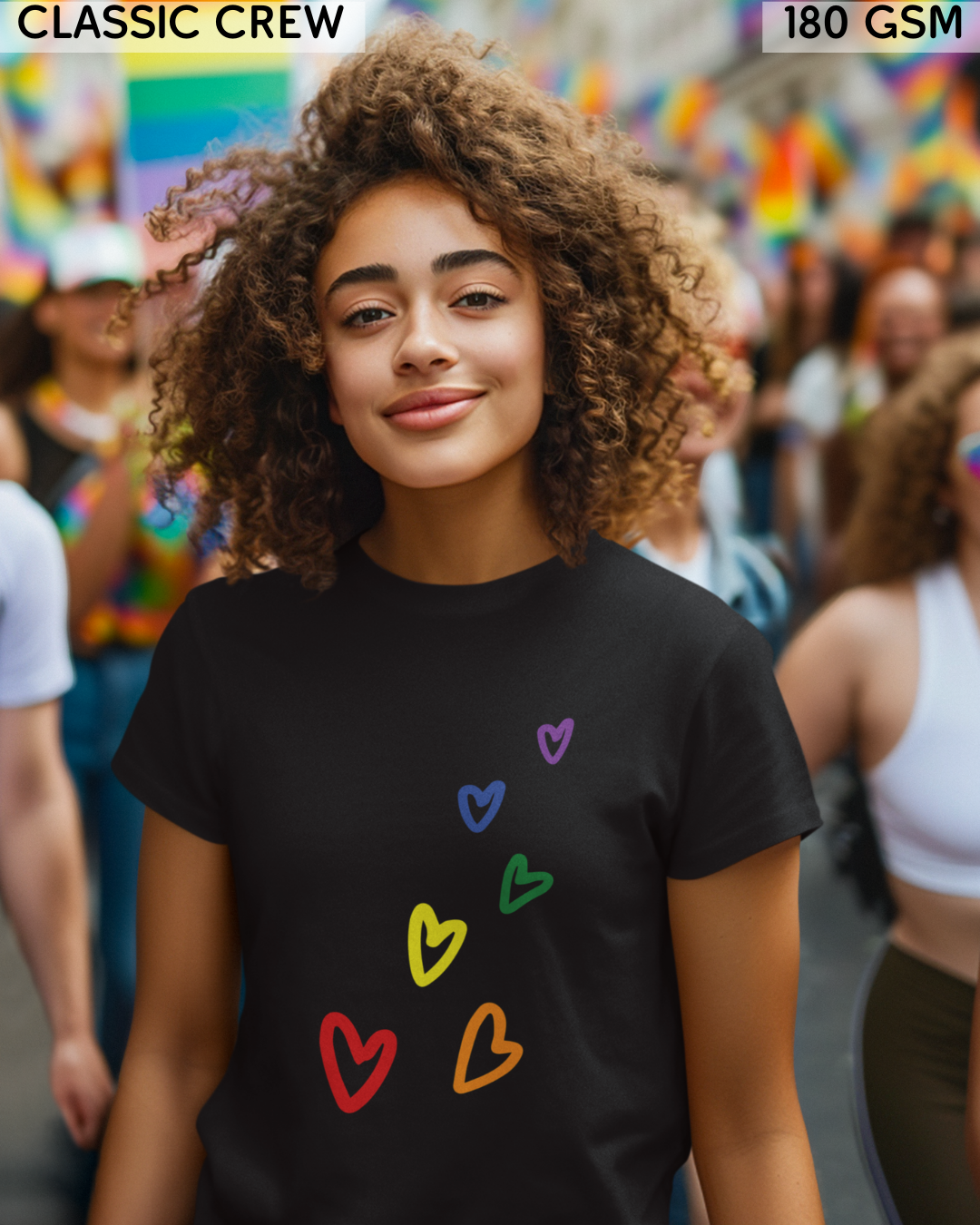 Rainbow Hearts LGBTQ+ T-Shirt - Unisex