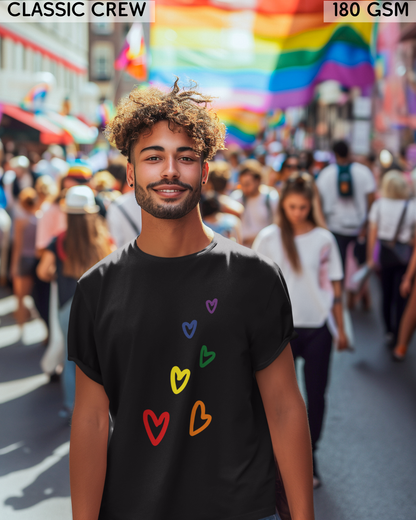 Rainbow Hearts LGBTQ+ T-Shirt - Unisex