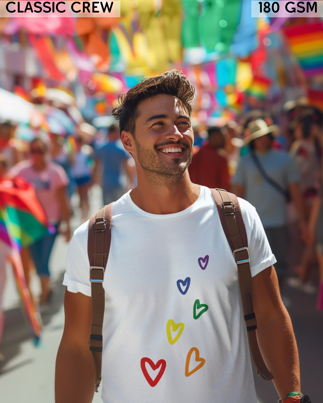 Rainbow Hearts LGBTQ+ T-Shirt - Unisex