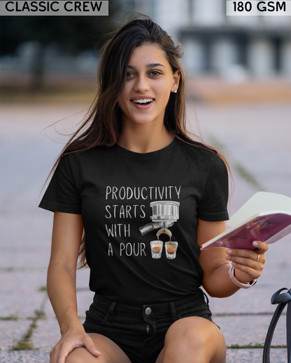 Productivity Starts With a Pour T-Shirt - Unisex