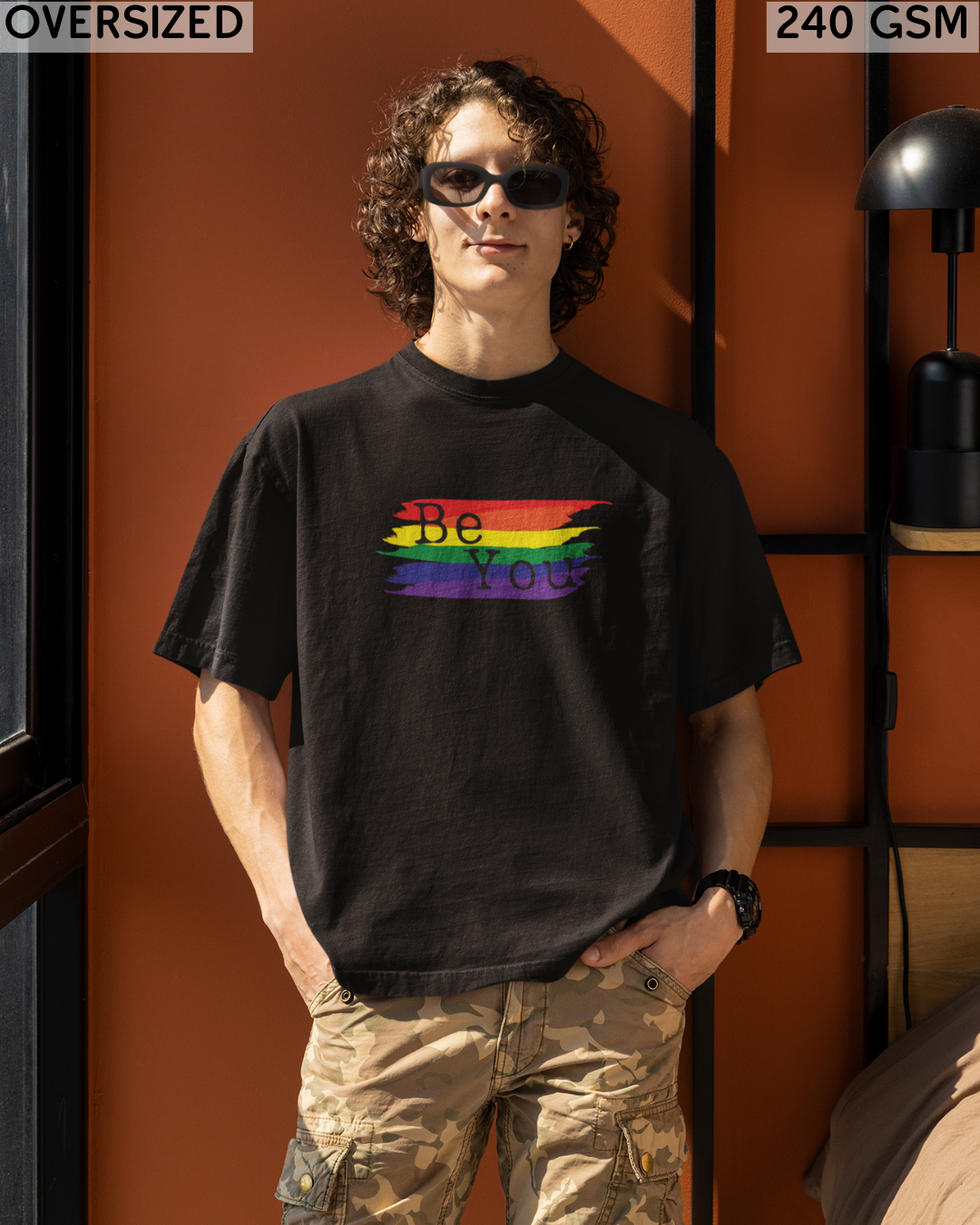 Be You Rainbow Flag LGBTQ+ Oversized T-Shirt - Unisex