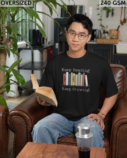 Keep Reading Keep Growing Oversized T-Shirt - Unisex