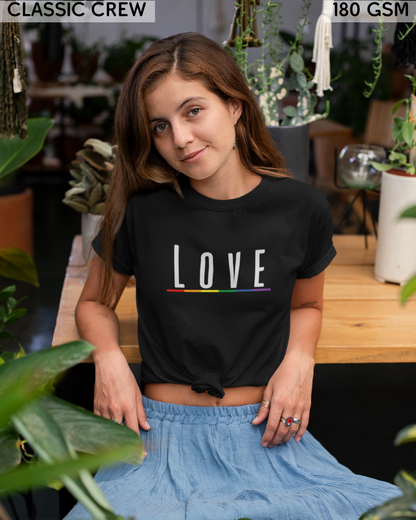 Love (English) Text LGBTQ+ T-Shirt - Unisex