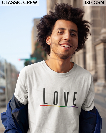 Love (English) Text LGBTQ+ T-Shirt - Unisex