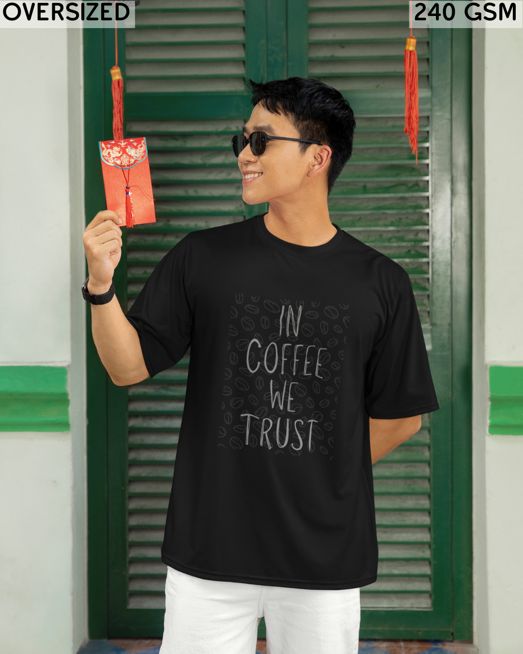 In Coffee We Trust Oversized T-Shirt - Unisex