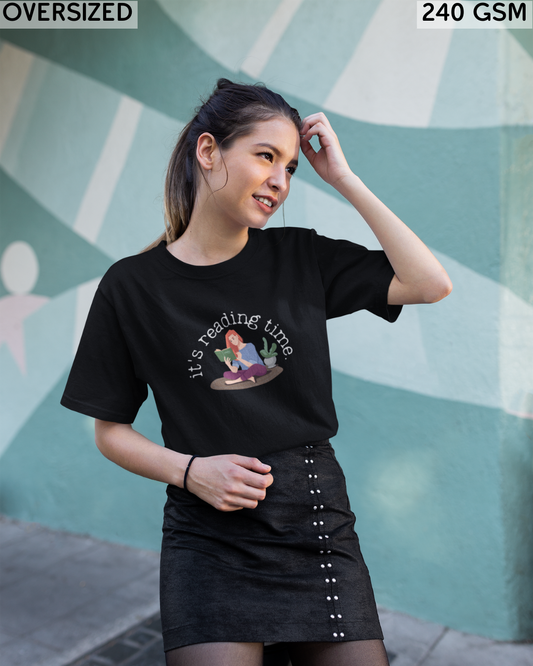 It's Reading Time Oversized T-Shirt - Unisex