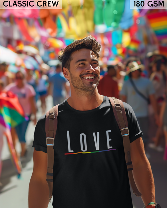Love (English) Text LGBTQ+ T-Shirt - Unisex