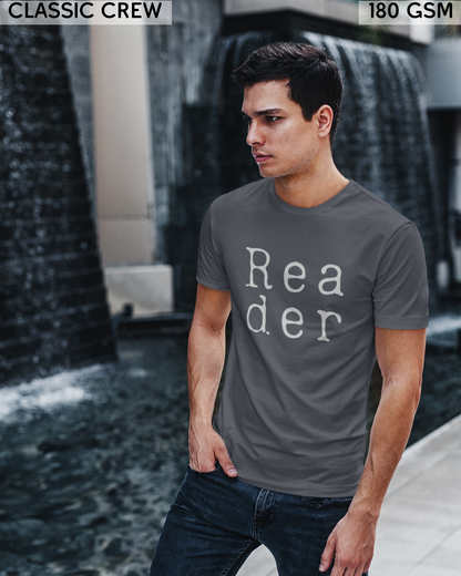 Reader Big (English) Text T-Shirt - Unisex