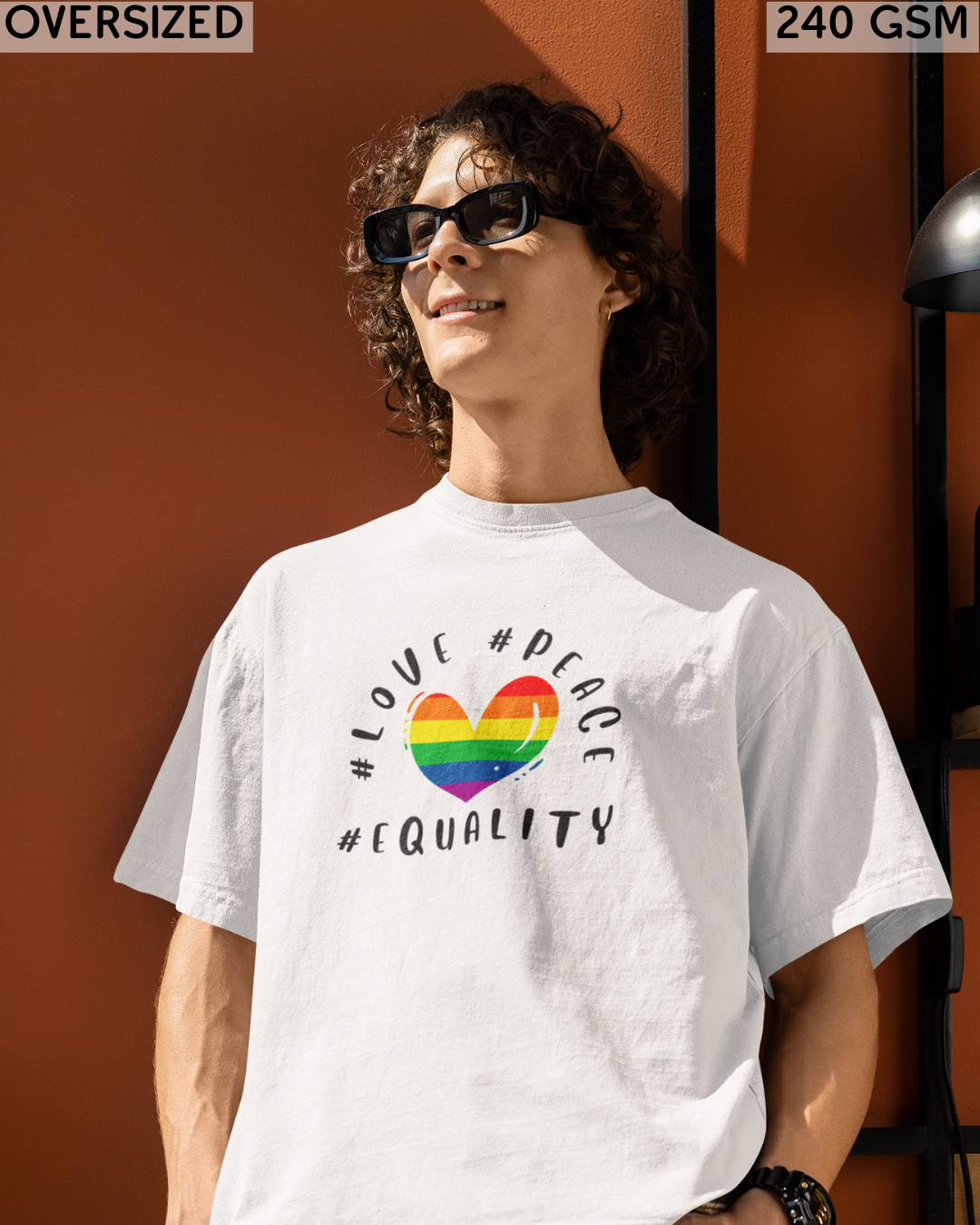 Love Peace Equality LGBTQ+ Oversized T-Shirt - Unisex