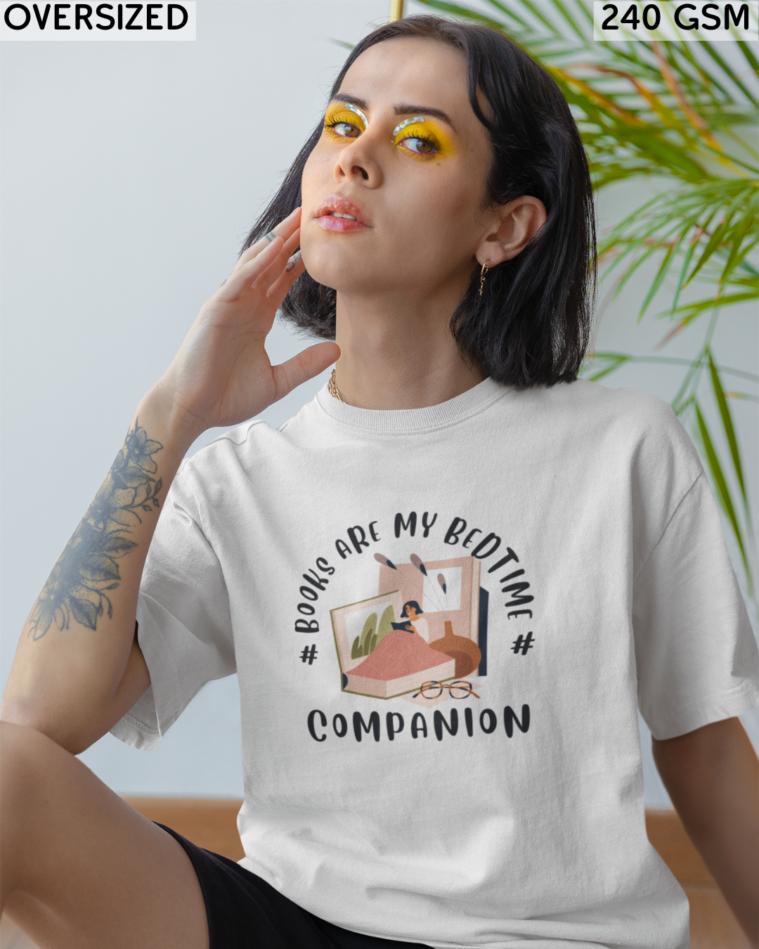 Books Are My Bedtime Companion Oversized T-Shirt - Unisex