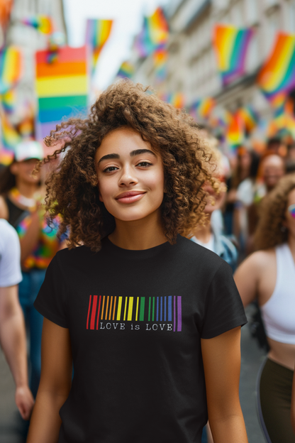Love is Love Barcode LGBTQ+ T-Shirt - Unisex