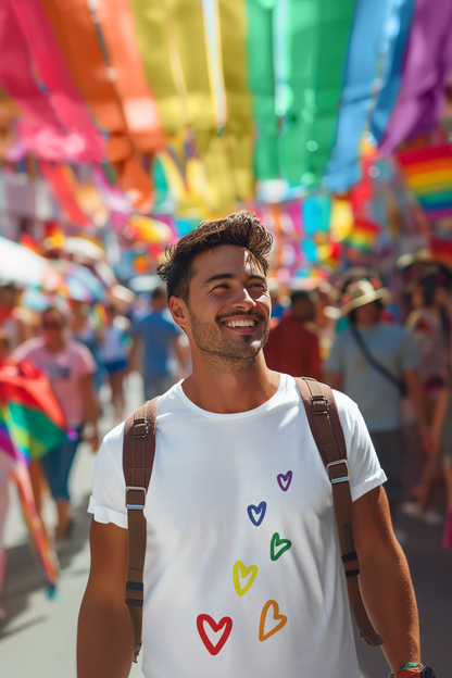 Rainbow Hearts LGBTQ+ T-Shirt - Unisex