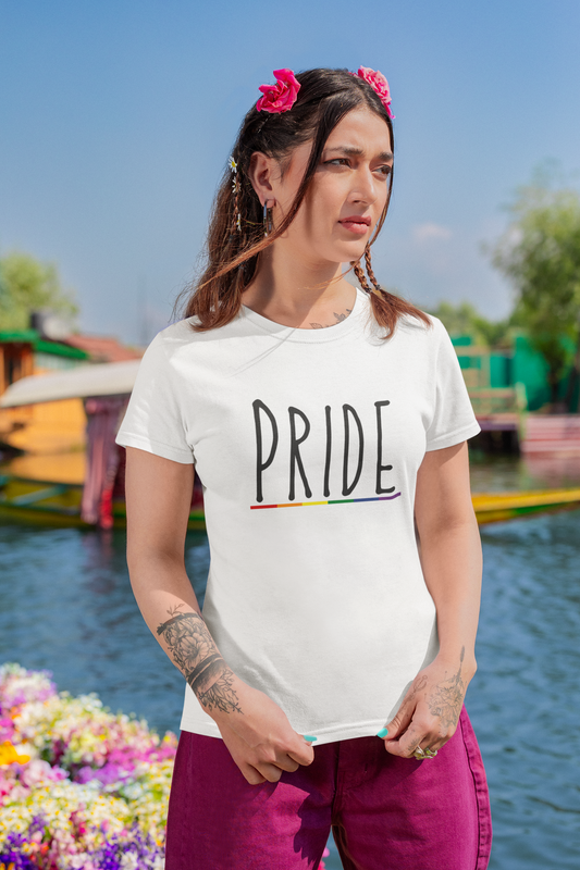 Pride (English) Text LGBTQ+ T-Shirt - Unisex