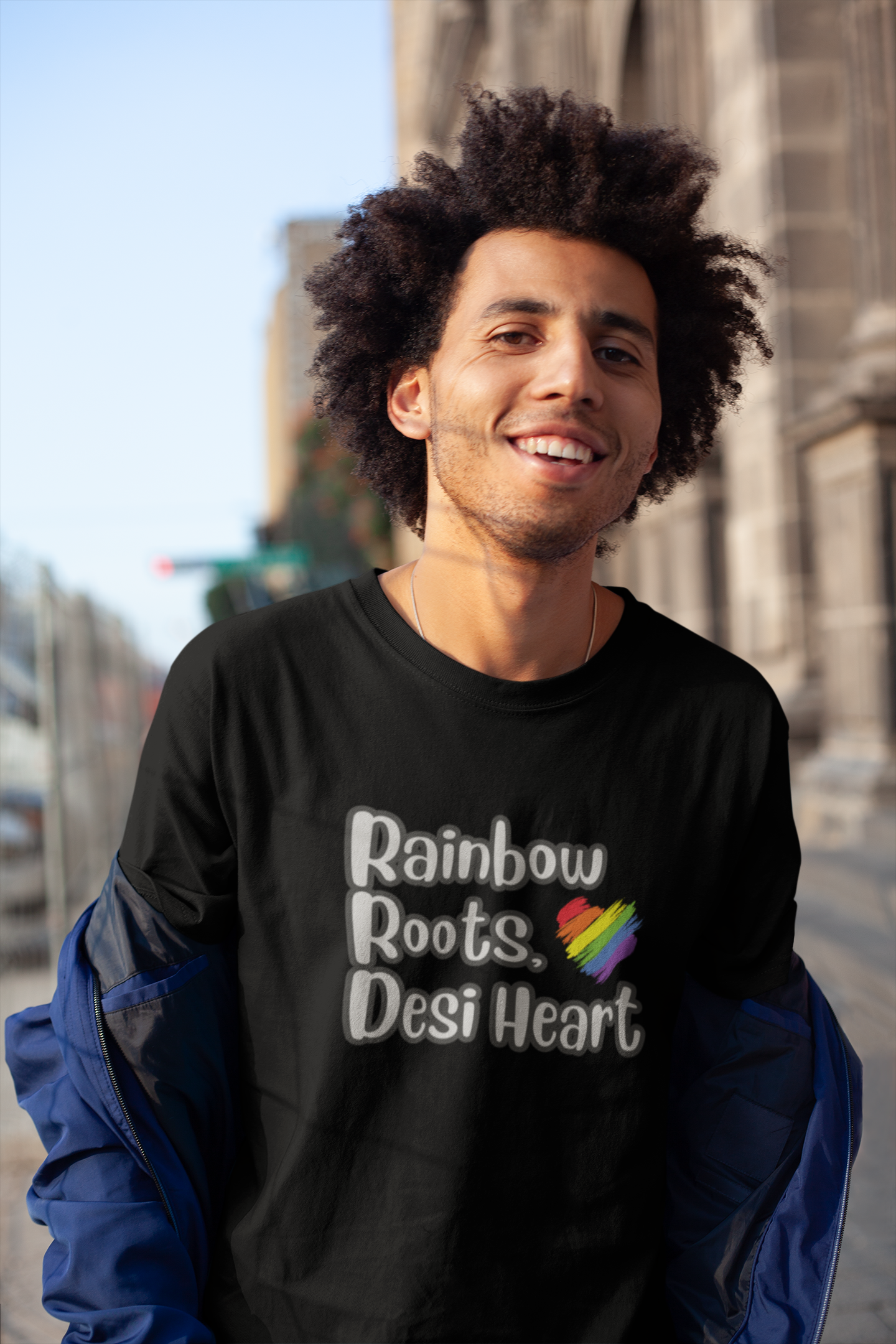 Rainbow Roots Desi Heart LGBTQ+ T-Shirt - Unisex