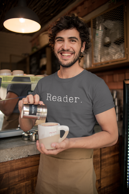 Reader Small (English) Text T-Shirt - Unisex