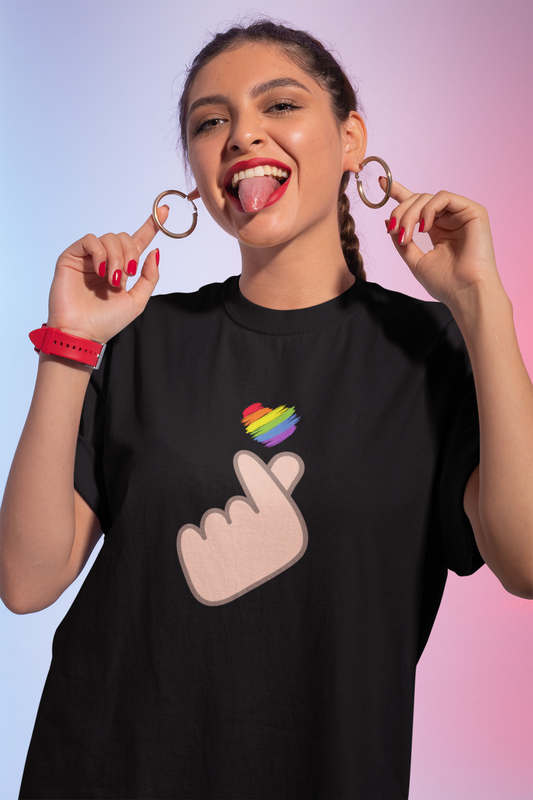 Korean Heart LGBTQ+ Oversized T-Shirt - Unisex