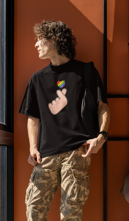 Korean Heart LGBTQ+ Oversized T-Shirt - Unisex